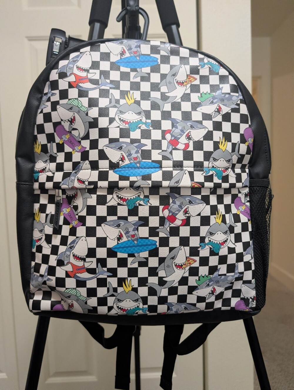 OMG Accessories "Captain Owen's" Multicolor Graphic Shark Kids Backpack